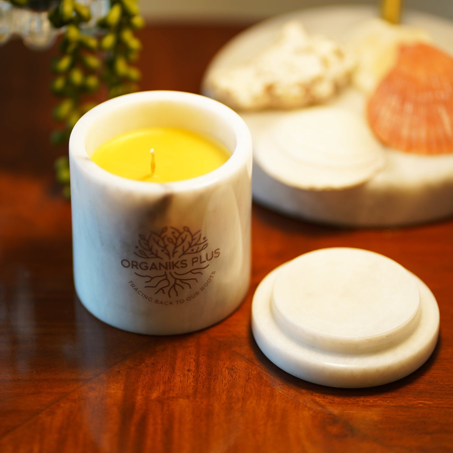 Marble Beeeswax Scented Candle