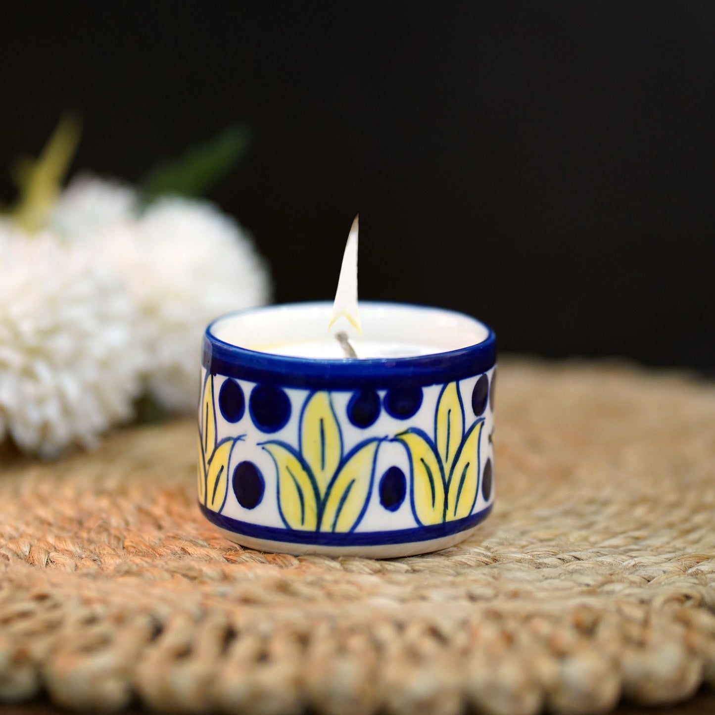 Blue Pottery Scented Candle