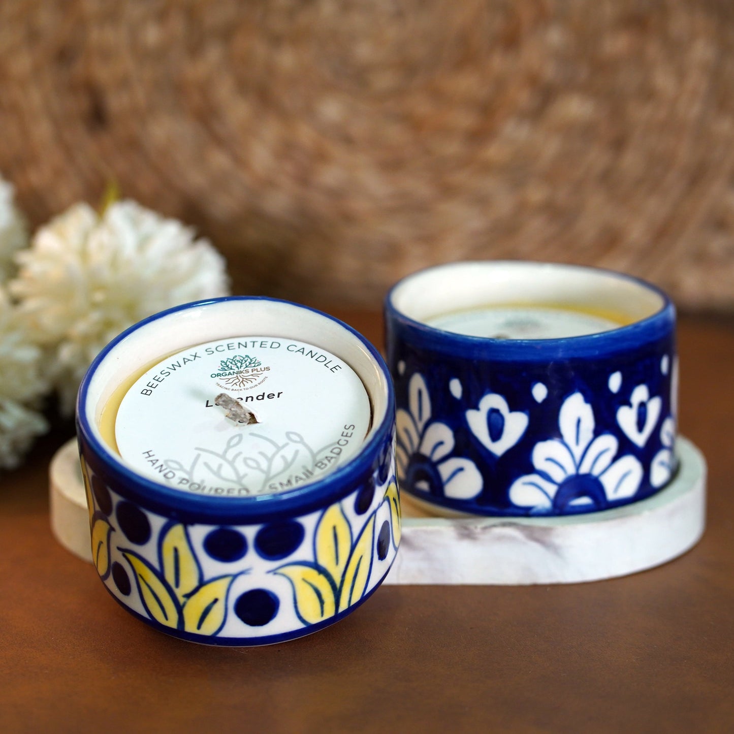 Blue Pottery Scented Candle