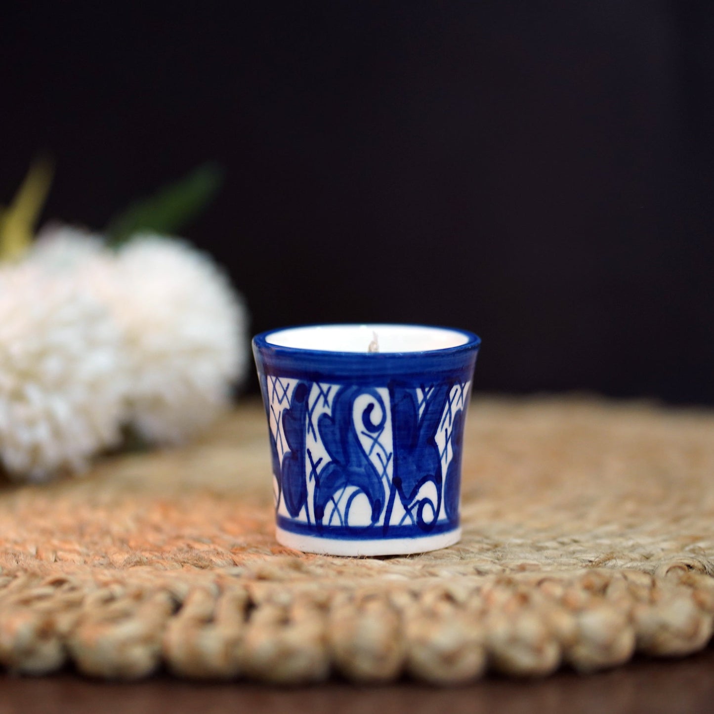 Blue Pottery Scented Candle