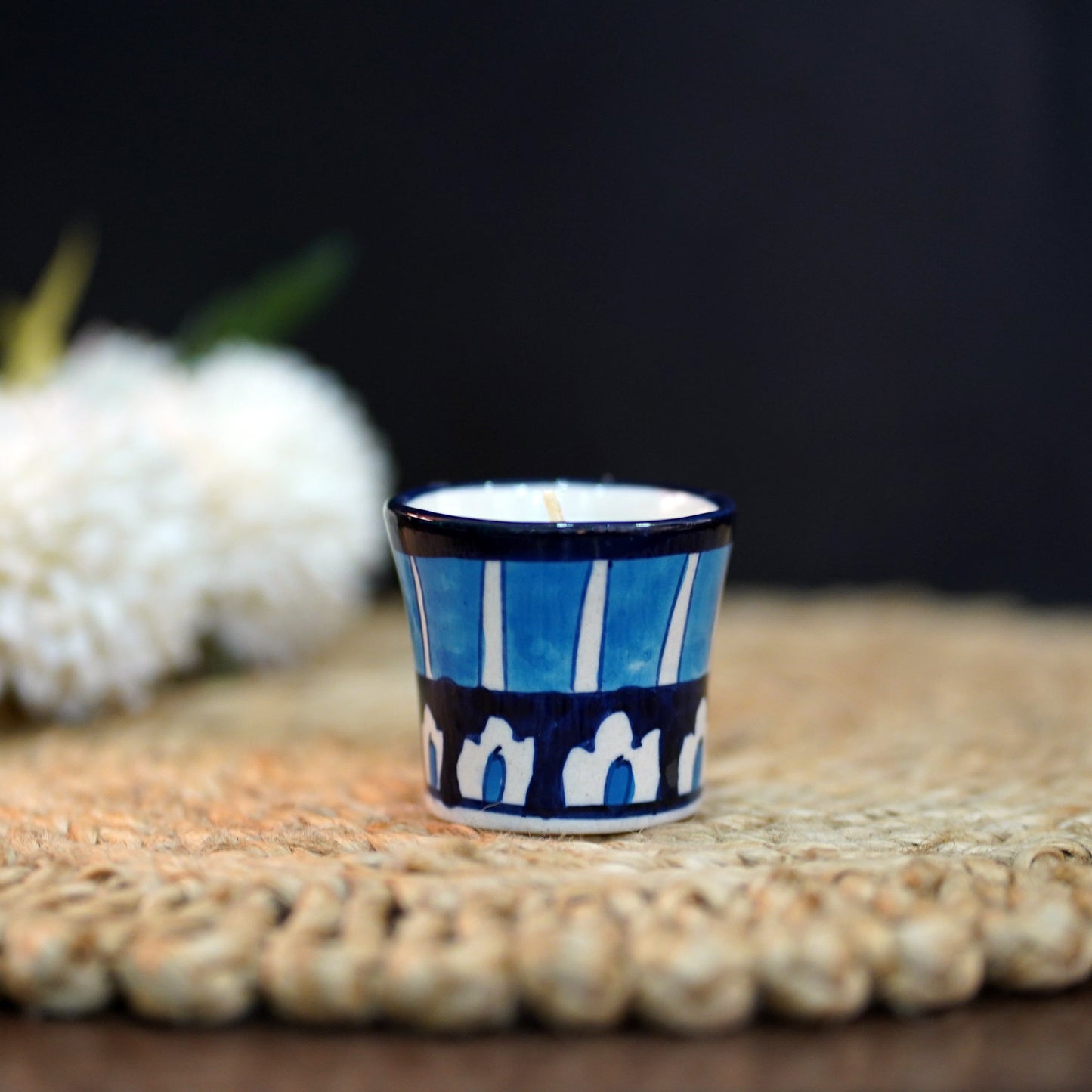 Blue Pottery Scented Candle