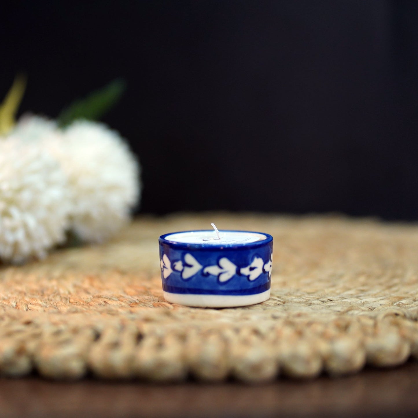 Blue Pottery Scented Candle