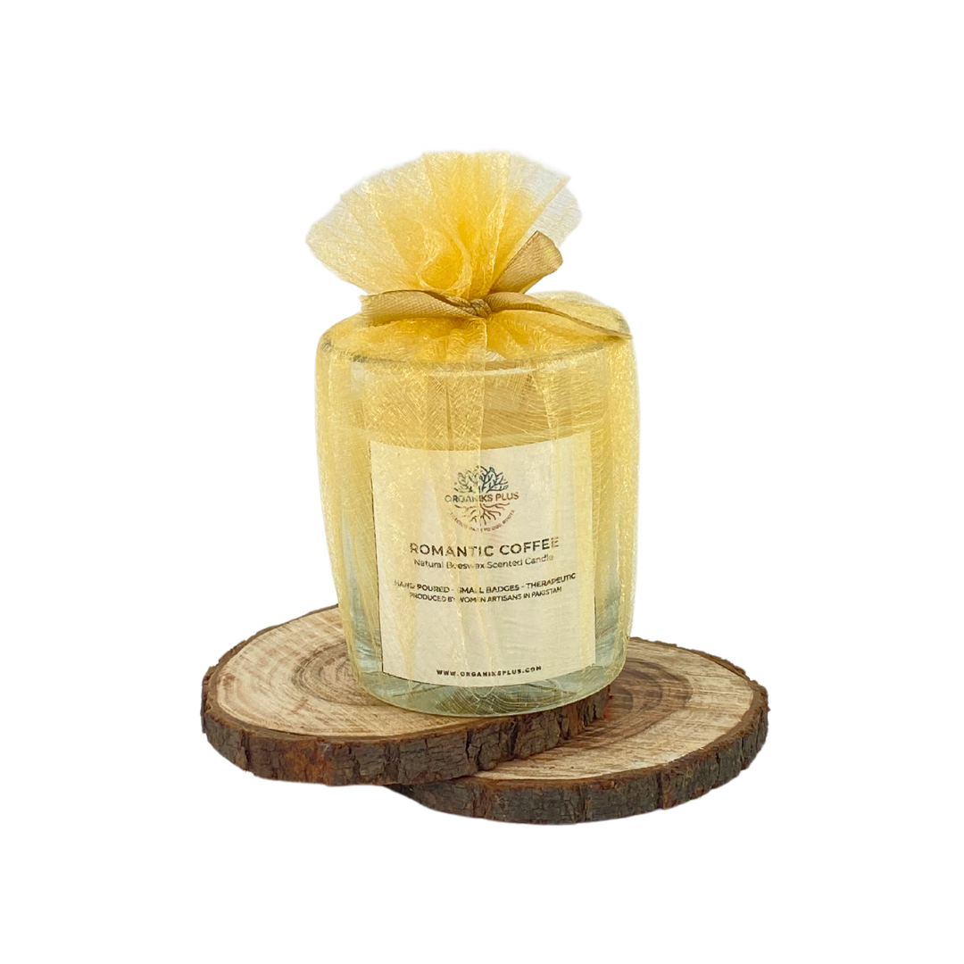 Beeswax Scented Candle - Romantic Coffee