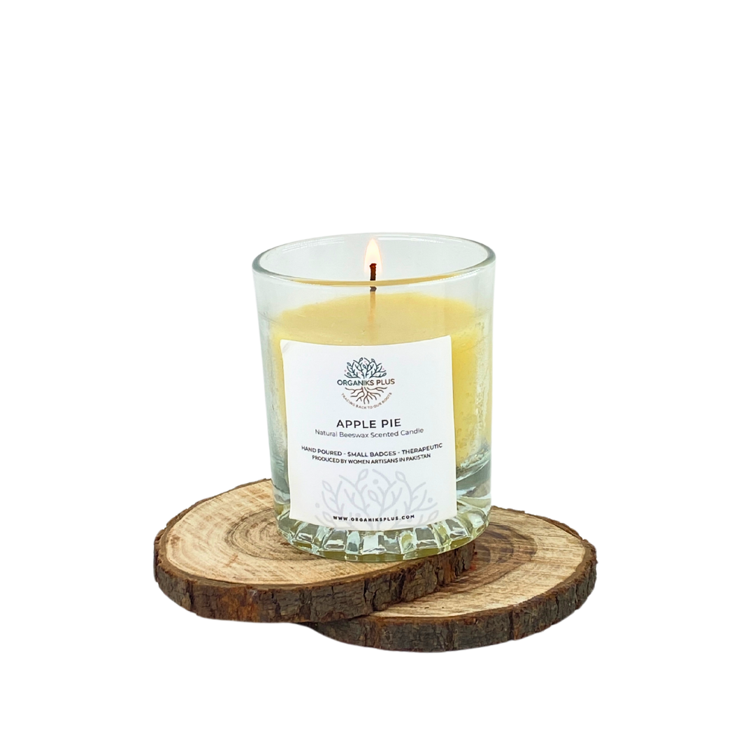 Beeswax Scented Candle - Apple Pie