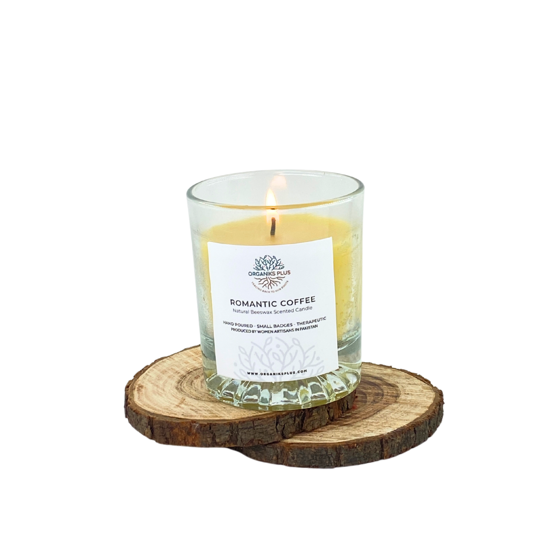 Beeswax Scented Candle - Romantic Coffee