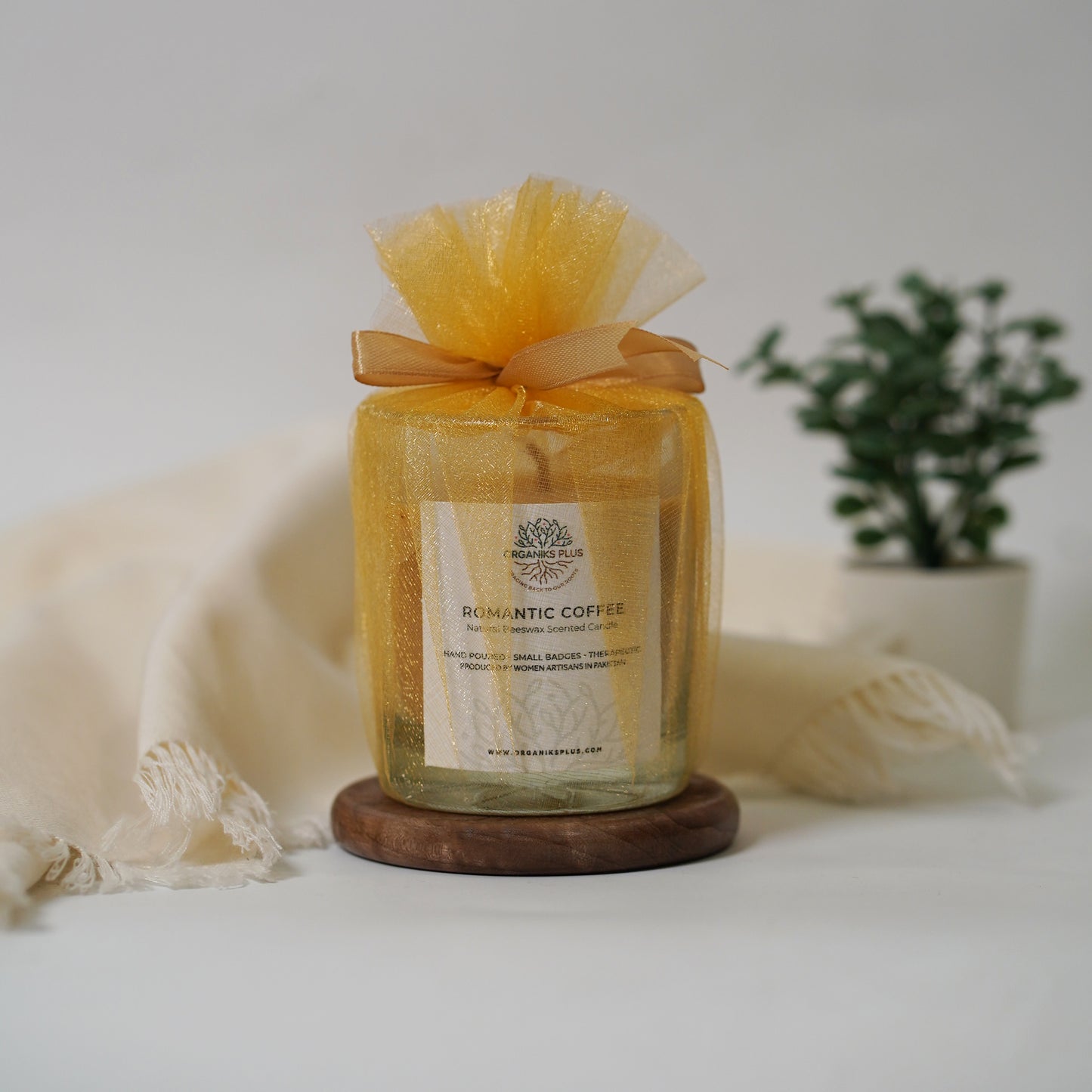 Beeswax Scented Candle - Romantic Coffee