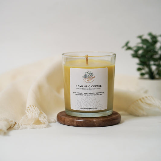 Beeswax Scented Candle - Romantic Coffee