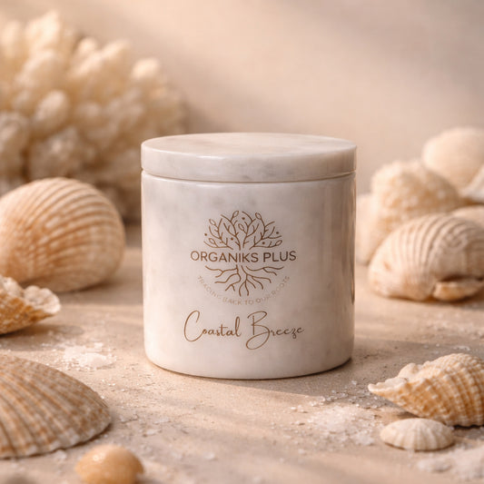 Coastal Breeze Beeswax Candle - Marble