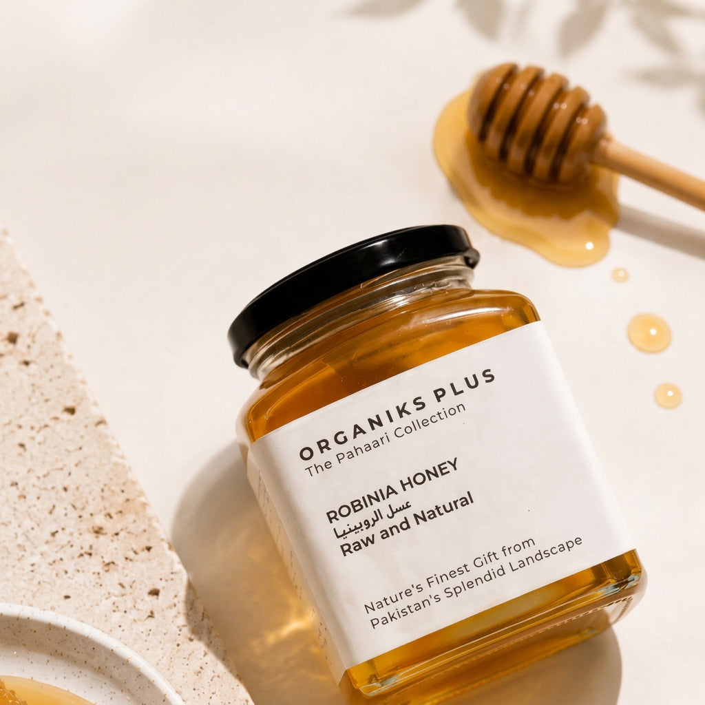 Organiks Plus brand story – tracing back to natural roots and heritage honey sourcing in Pakistan.