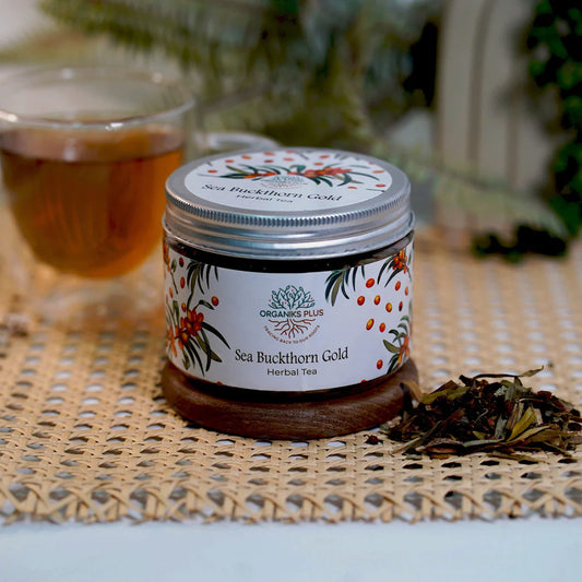 Sea Buckthorn Tea loose leaf – wild harvested from Gilgit-Baltistan – Organiks Plus