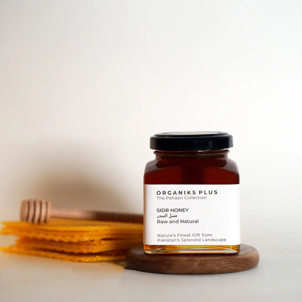 Sidr Honey Beri ka Shehad – raw wild honey from Gilgit-Baltistan – Organiks Plus Pakistan.